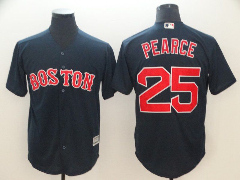 Men Boston Red Sox #25 Pearce Blue Game MLB Jerseys